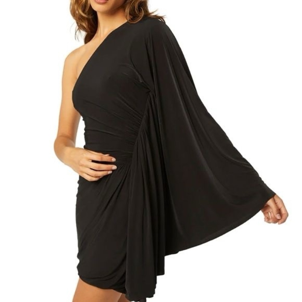 MISA Los Angeles Parvaneh Black Mini Dress One Shoulder NWT Size XS